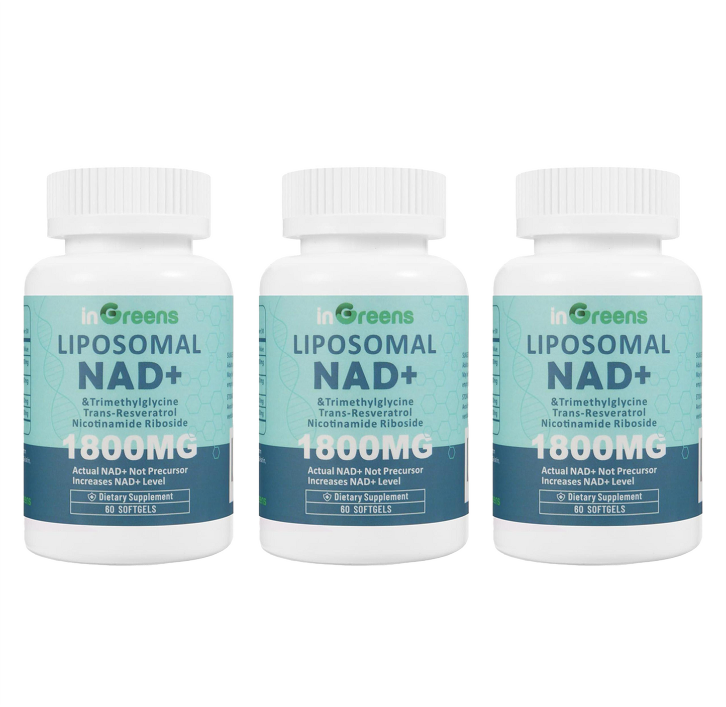 NAD+ Supplement(1800mg of  NAD+ Per Serving, 30 Day Supply) | Boost NAD+, Aging Defense，Cellular Energy and DNA Repair | 60 Softgels