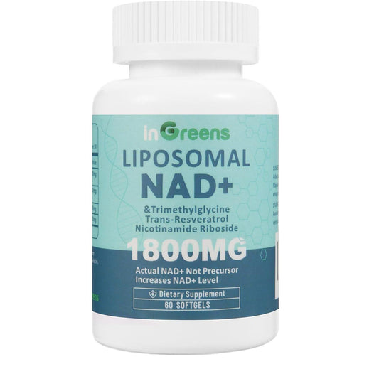 NAD+ Supplement(1800mg of  NAD+ Per Serving, 30 Day Supply) | Boost NAD+, Aging Defense，Cellular Energy and DNA Repair | 60 Softgels